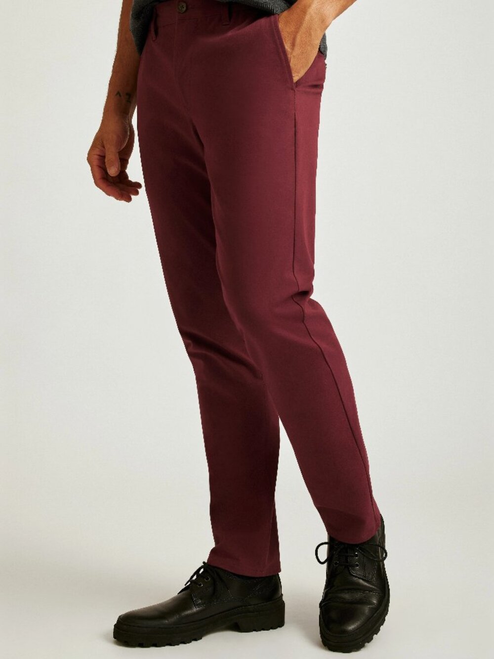 Bonobos Dark Red Slim Stretch Washed 2.0 Chino Pants/14736